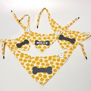 NEW CUSTOM MADE "TIE & GO" Reflective Dog Bandanas